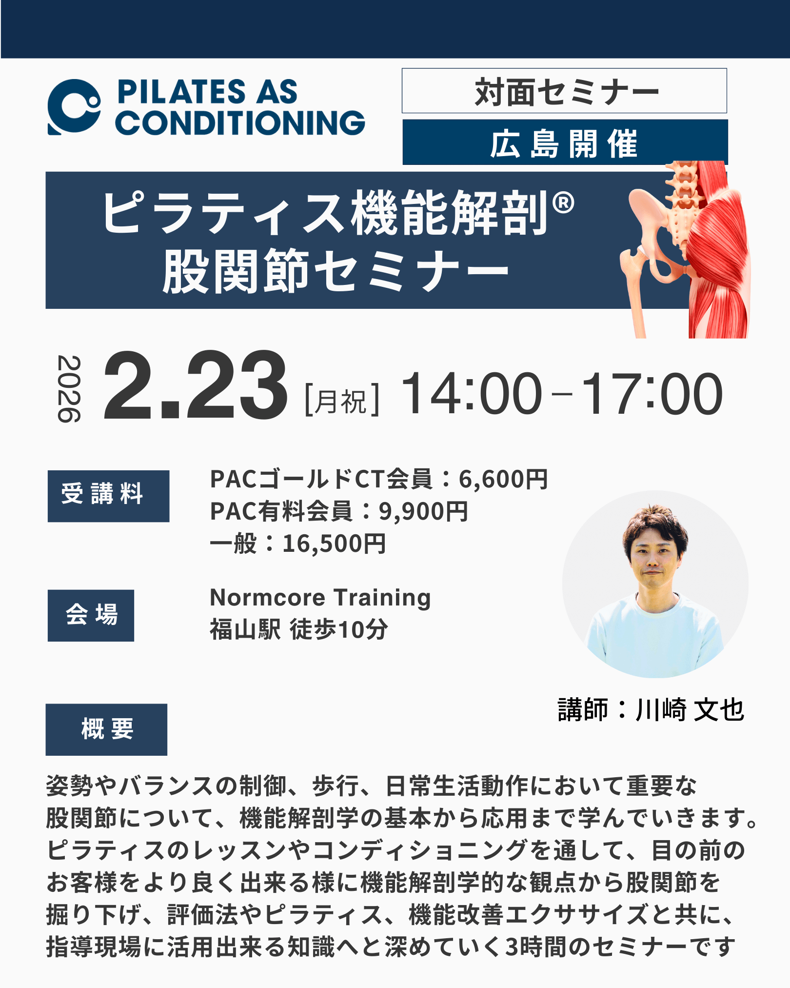 ピラティス機能解剖®股関節